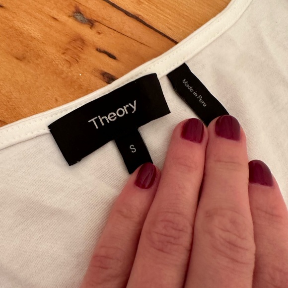 Theory Saydi Classic Tee Dress in white pima cotton! - Picture 3 of 4